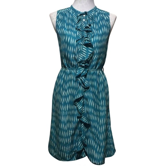 Anthropologie Dresses & Skirts - Anthropologie Silk Ruffle Front Dress